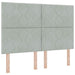 Pat boxspring cu saltea Gri deschis 160 x 200 cm Catifea - WALTI WALTI