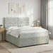 Pat boxspring cu saltea Gri deschis 160 x 200 cm Catifea - WALTI WALTI