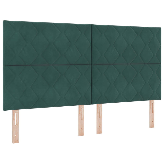 Pat boxspring cu saltea Verde închis 180 x 200 cm Catifea WALTI