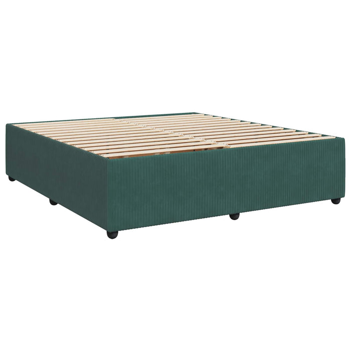 Pat boxspring cu saltea Verde închis 180 x 200 cm Catifea WALTI