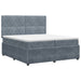 Pat boxspring cu saltea Gri închis 200 x 200 cm Catifea - WALTI WALTI