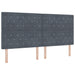 Pat boxspring cu saltea Gri închis 200 x 200 cm Catifea - WALTI WALTI