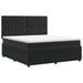 Pat boxspring cu saltea cu headboard Negru 200 x 200 cm Catifea - WALTI WALTI