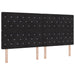 Pat boxspring cu saltea cu headboard Negru 200 x 200 cm Catifea - WALTI WALTI