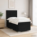Pat boxspring cu saltea Negru 100 x 200 cm Țesătură - WALTI WALTI