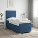 Pat boxspring cu saltea albastru 90 x 190 cm Țesătură - WALTI WALTI