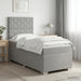 Pat boxspring cu saltea Gri deschis 90 x 200 cm Țesătură - WALTI WALTI