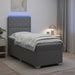 Pat boxspring cu saltea Gri deschis 90 x 200 cm Țesătură - WALTI WALTI