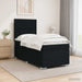 Pat boxspring cu saltea cu benzi LED Negru 90 x 200 cm Țesătură - WALTI WALTI