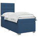 Pat boxspring cu saltea albastru 90 x 200 cm Țesătură - WALTI WALTI