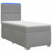 Pat boxspring cu saltea Gri deschis 90 x 200 cm Țesătură - WALTI WALTI