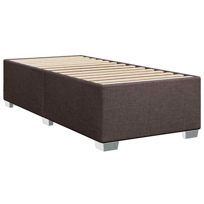Pat boxspring cu saltea Maro închis 100 x 200 cm Țesătură - WALTI WALTI