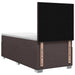 Pat boxspring cu saltea Maro închis 100 x 200 cm Țesătură - WALTI WALTI