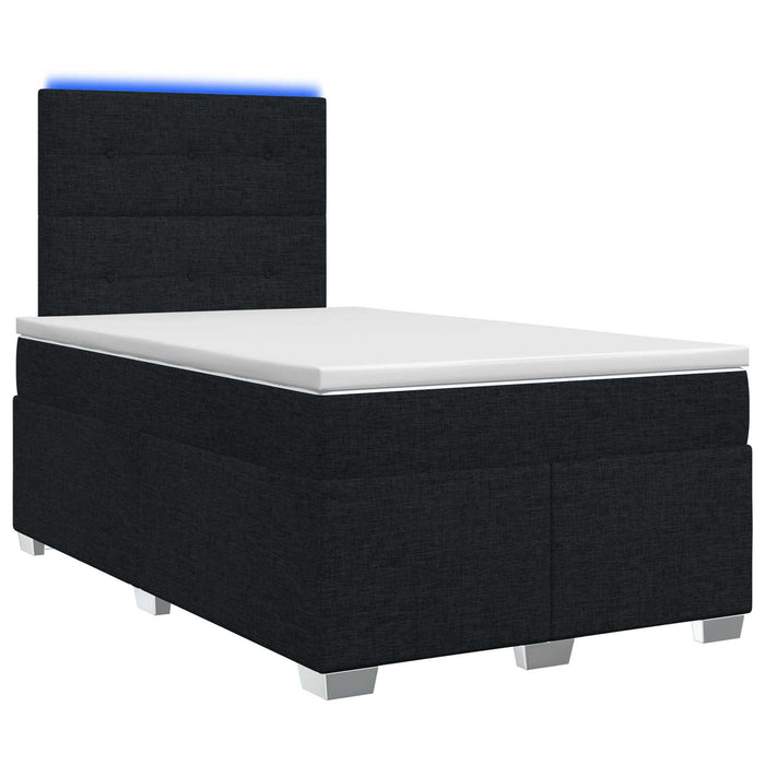 Pat boxspring cu saltea Negru 120 x 190 cm Țesătură - WALTI WALTI