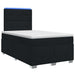 Pat boxspring cu saltea Negru 120 x 190 cm Țesătură - WALTI WALTI