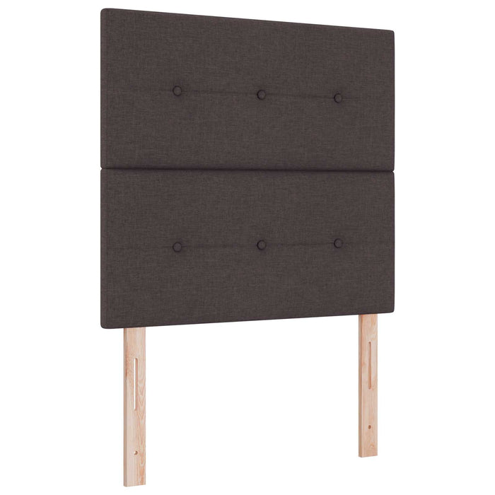 Pat boxspring cu saltea Maro închis 120 x 190 cm Țesătură - WALTI WALTI