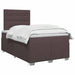 Pat boxspring cu saltea Maro închis 120 x 190 cm Țesătură - WALTI WALTI