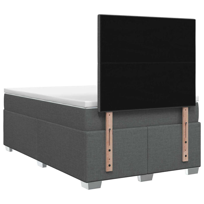 Pat boxspring cu saltea Gri închis 120 x 200 cm Țesătură - WALTI WALTI