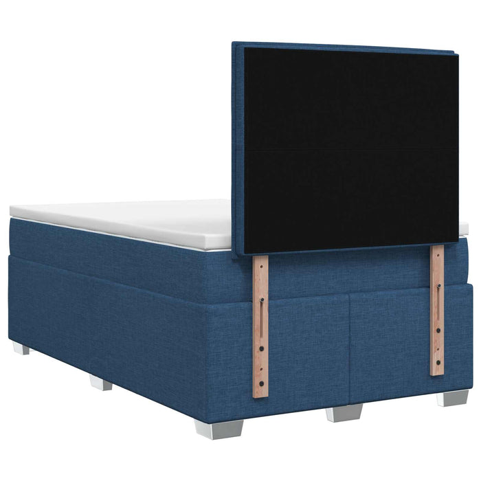 Pat boxspring cu saltea albastru 120 x 200 cm Țesătură WALTI