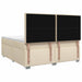 Pat boxspring cu saltea cu benzi LED Crem 160 x 200 cm Țesătură - WALTI WALTI
