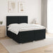 Pat boxspring cu saltea Negru 200 x 200 cm Țesătură - WALTI WALTI