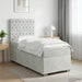 Pat boxspring cu saltea Gri deschis 90 x 190 cm Catifea - WALTI WALTI