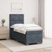 Pat boxspring cu saltea Gri închis 100 x 200 cm Catifea - WALTI WALTI