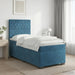 Pat boxspring cu saltea albastru 90 x 200 cm Catifea - WALTI WALTI