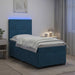 Pat boxspring cu saltea albastru 100 x 200 cm Catifea - WALTI WALTI