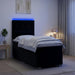 Pat boxspring cu saltea cu benzi LED Negru 80 x 200 cm Catifea - WALTI WALTI