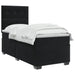 Pat boxspring cu saltea cu benzi LED Negru 80 x 200 cm Catifea - WALTI WALTI