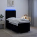 Pat boxspring cu saltea cu benzi LED Negru 100 x 200 cm Catifea - WALTI WALTI