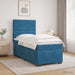 Pat boxspring cu saltea albastru 80 x 200 cm Catifea - WALTI WALTI