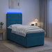 Pat boxspring cu saltea albastru 80 x 200 cm Catifea - WALTI WALTI