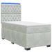 Pat boxspring cu saltea albastru 90 x 190 cm Catifea - WALTI WALTI