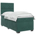 Pat boxspring cu saltea Verde închis 90 x 200 cm Catifea - WALTI WALTI