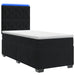 Pat boxspring cu saltea cu benzi LED Negru 100 x 200 cm Catifea - WALTI WALTI