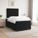 Pat boxspring cu saltea cu benzi LED Negru 120 x 200 cm Catifea - WALTI WALTI