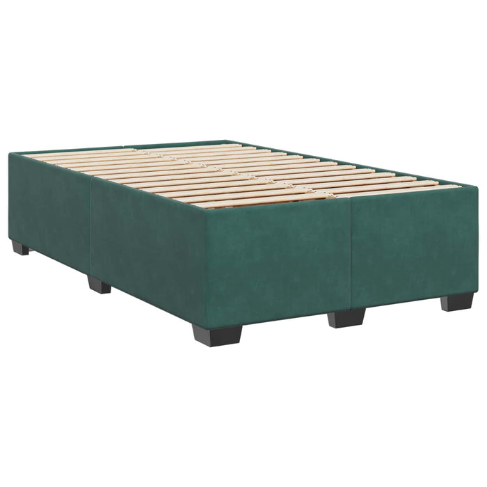Pat boxspring cu saltea Verde închis 120 x 190 cm Catifea WALTI