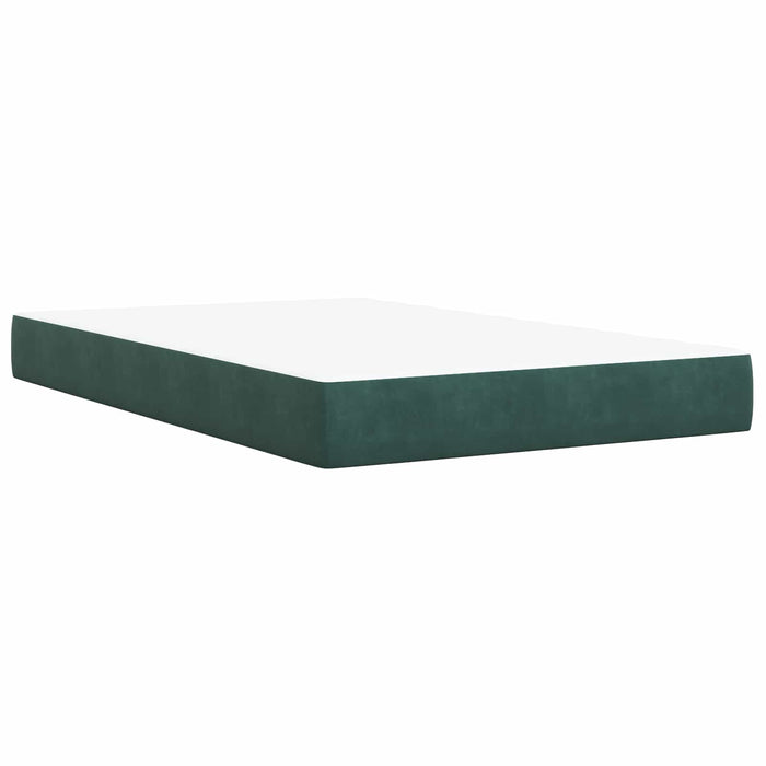 Pat boxspring cu saltea Verde închis 120 x 190 cm Catifea WALTI