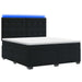 Pat boxspring cu saltea cu benzi LED Negru 160 x 200 cm Catifea - WALTI WALTI