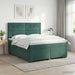 Pat boxspring cu saltea Verde închis 160 x 200 cm Catifea - WALTI WALTI