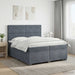 Pat boxspring cu saltea Gri închis 200 x 200 cm Catifea - WALTI WALTI