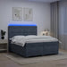 Pat boxspring cu saltea Gri închis 200 x 200 cm Catifea - WALTI WALTI