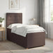 Pat boxspring cu saltea Maro închis 100 x 200 cm Țesătură - WALTI WALTI
