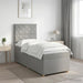 Pat boxspring cu saltea Gri deschis 90 x 200 cm Țesătură - WALTI WALTI