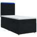 Pat boxspring cu saltea cu benzi LED Negru 80 x 200 cm Țesătură - WALTI WALTI