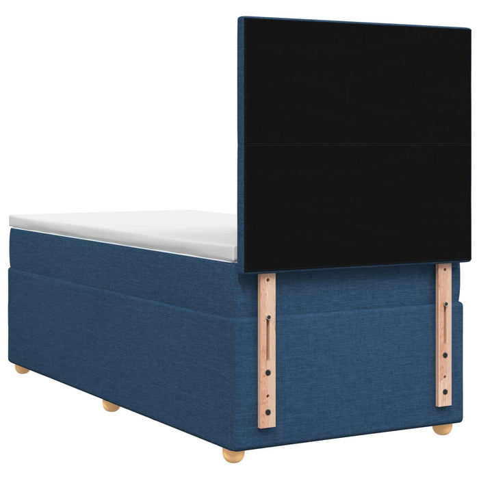 Pat boxspring cu saltea albastru 90 x 190 cm Țesătură - WALTI WALTI