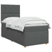 Pat boxspring cu saltea Gri închis 90 x 190 cm Țesătură - WALTI WALTI