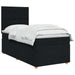Pat boxspring cu saltea cu benzi LED Negru 90 x 190 cm Țesătură - WALTI WALTI
